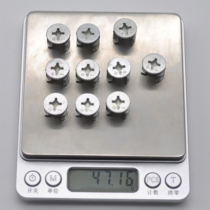 lasenersm 20 PCS Furniture Connecter Cam Lock Fittings 15mm x 12mm for Cabinet Drawer Dresser and Wardrobe Furniture Panel Connecting - Image 3